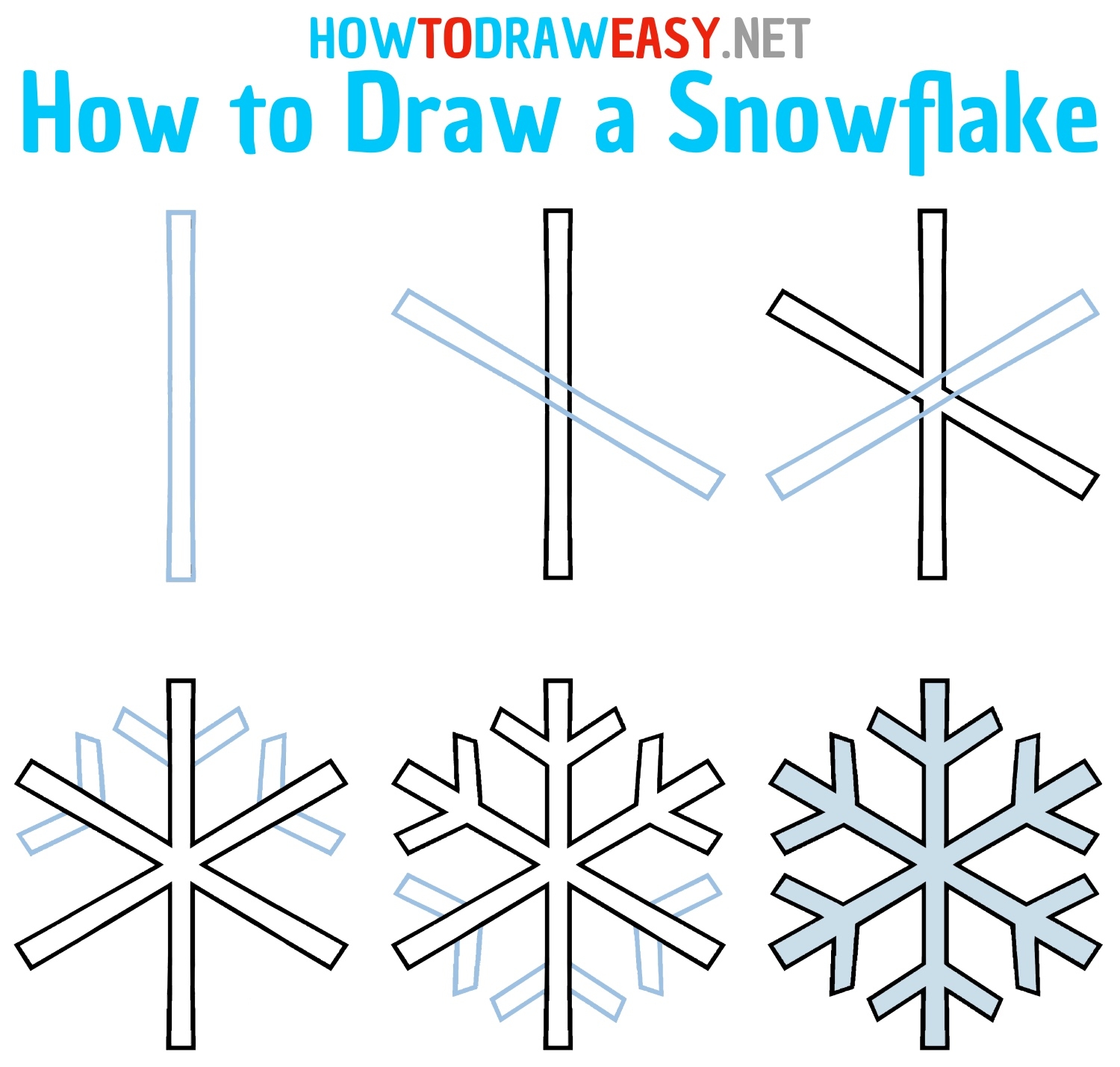 How To Draw A Snowflake How To Draw Easy