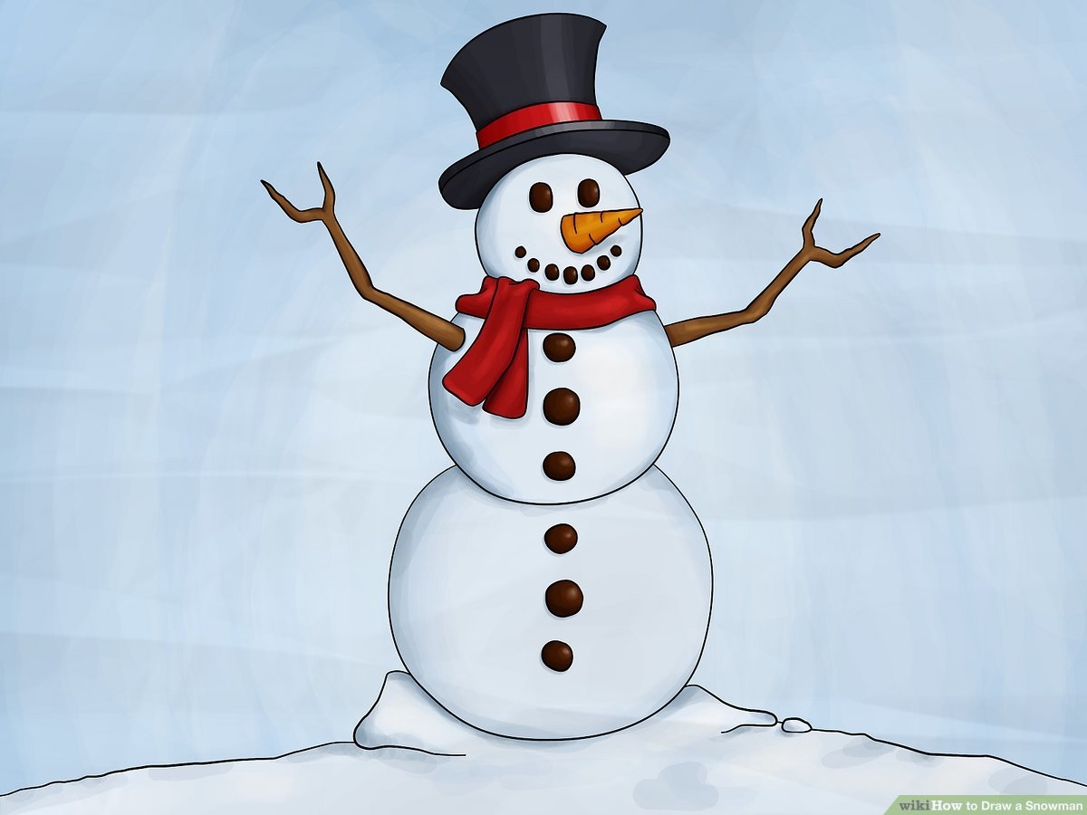 How To Draw A Snowman 8 Steps with Pictures WikiHow