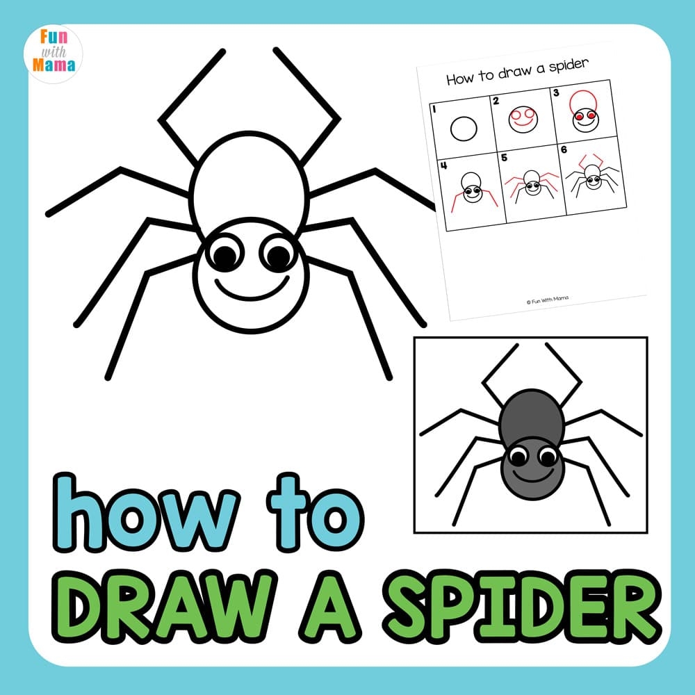 how do you draw a spider