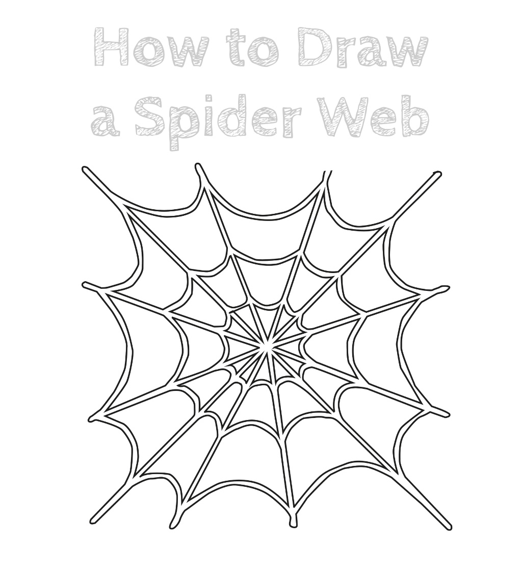 spider web drawing