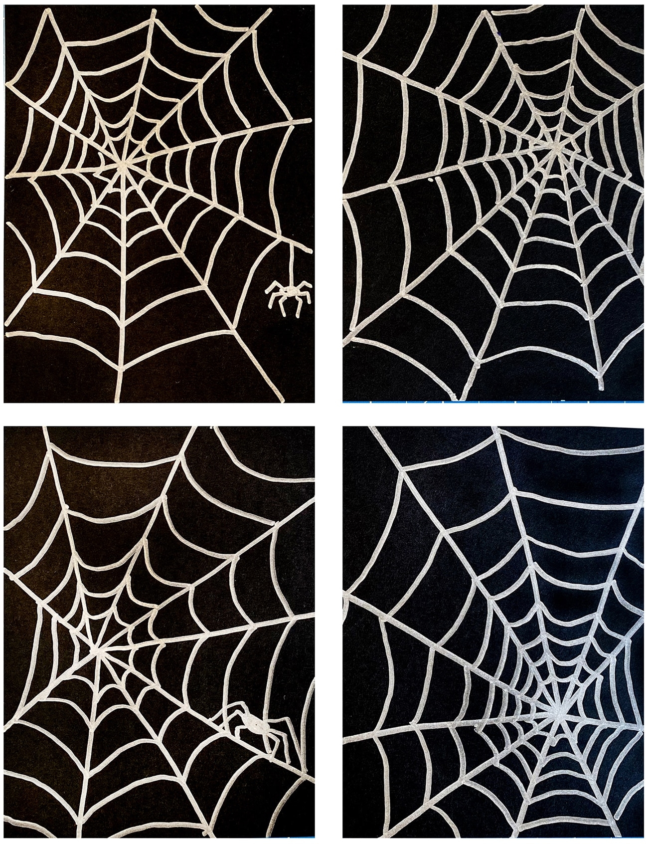 how to draw a spider web