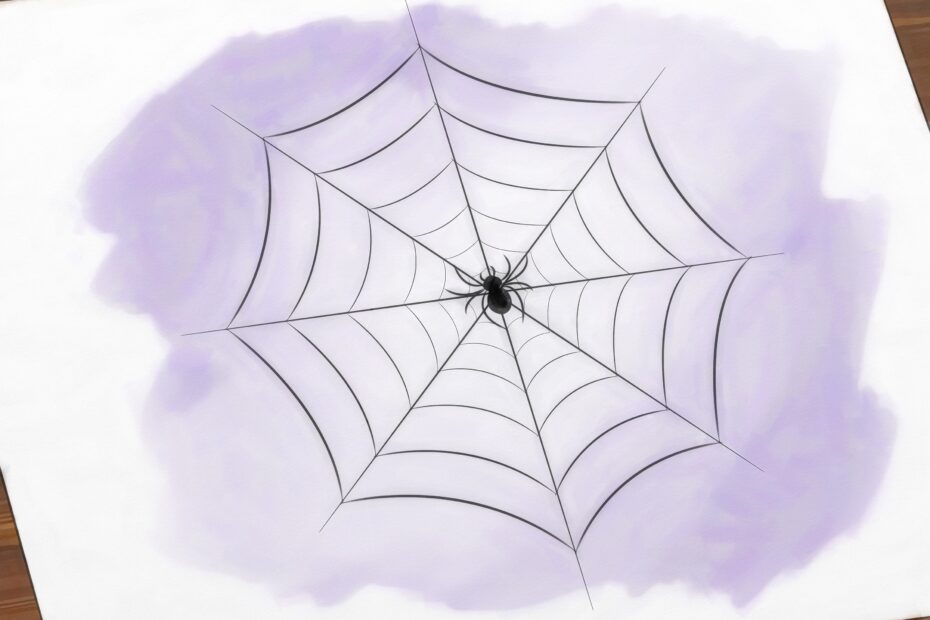 How To Draw A Spider Web with Pictures