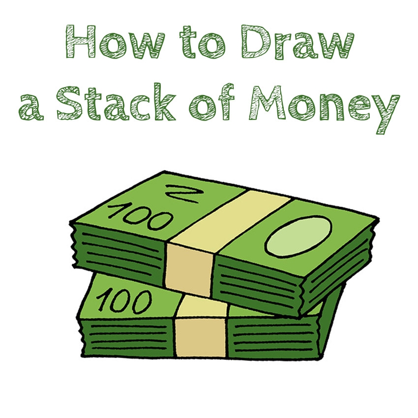 How To Draw A Stack Of Money For Kids How To Draw Easy