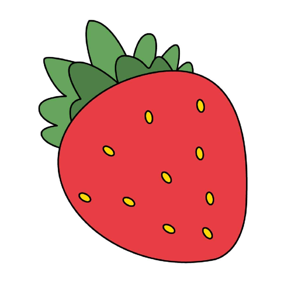 How To Draw A Strawberry Made With HAPPY