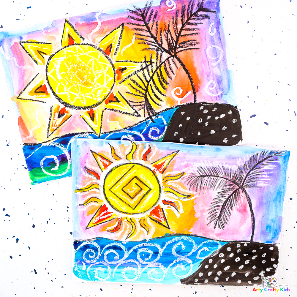 How To Draw A Sun Easy Summer Art For Kids Arty Crafty Kids