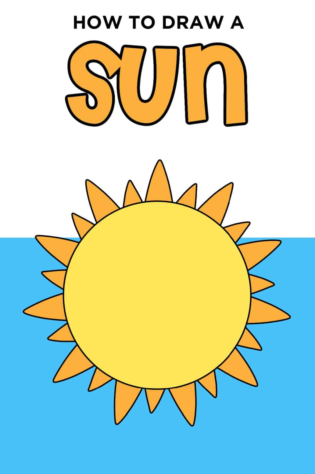 How To Draw A Sun Made With HAPPY