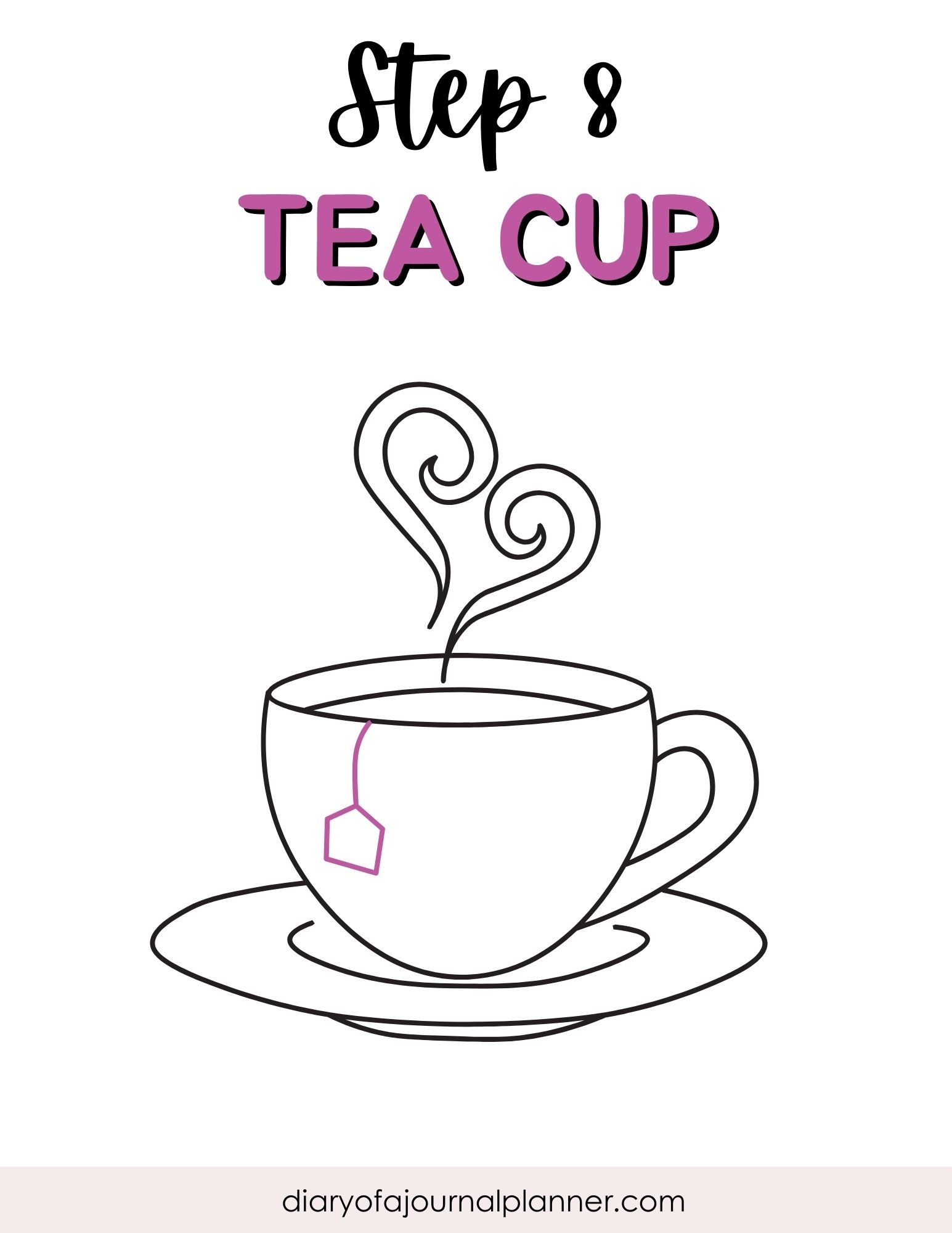 How To Draw A Tea Cup Easy Tea Cup Drawing To Try