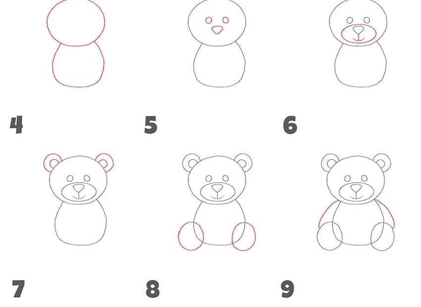 How To Draw A Teddy Bear Easy Drawing Tutorial For Kids