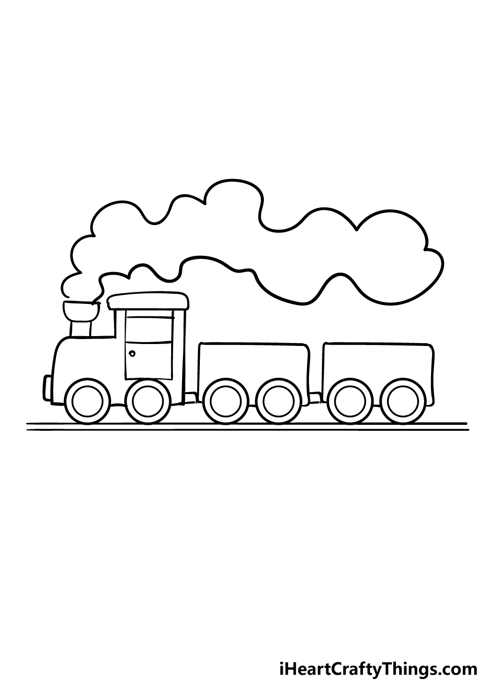 How To Draw A Train Step by Step Easy Train Drawing For Kids