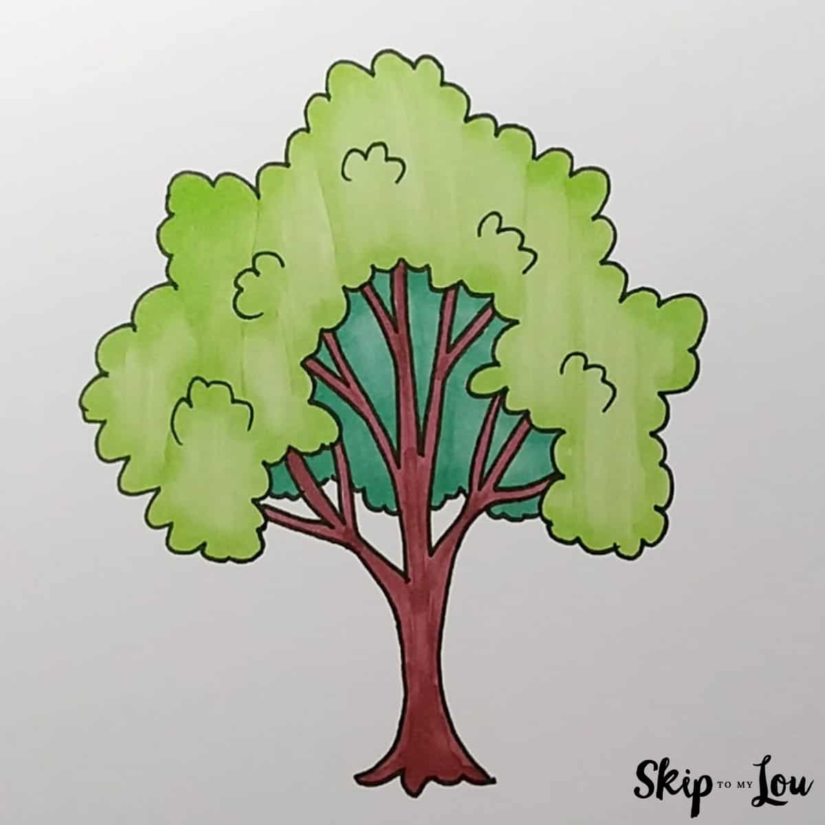 How To Draw A Tree In 5 Easy Steps Skip To My Lou