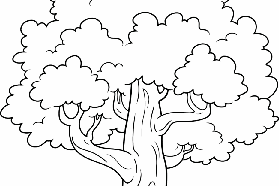 How To Draw A Tree Outline Really Easy Drawing Tutorial