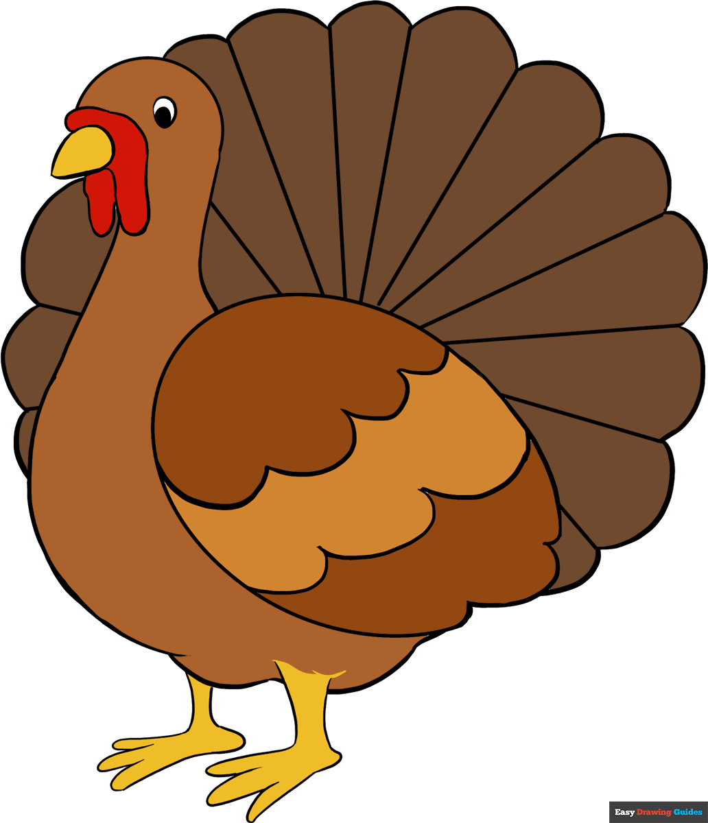 How To Draw A Turkey Really Easy Drawing Tutorial