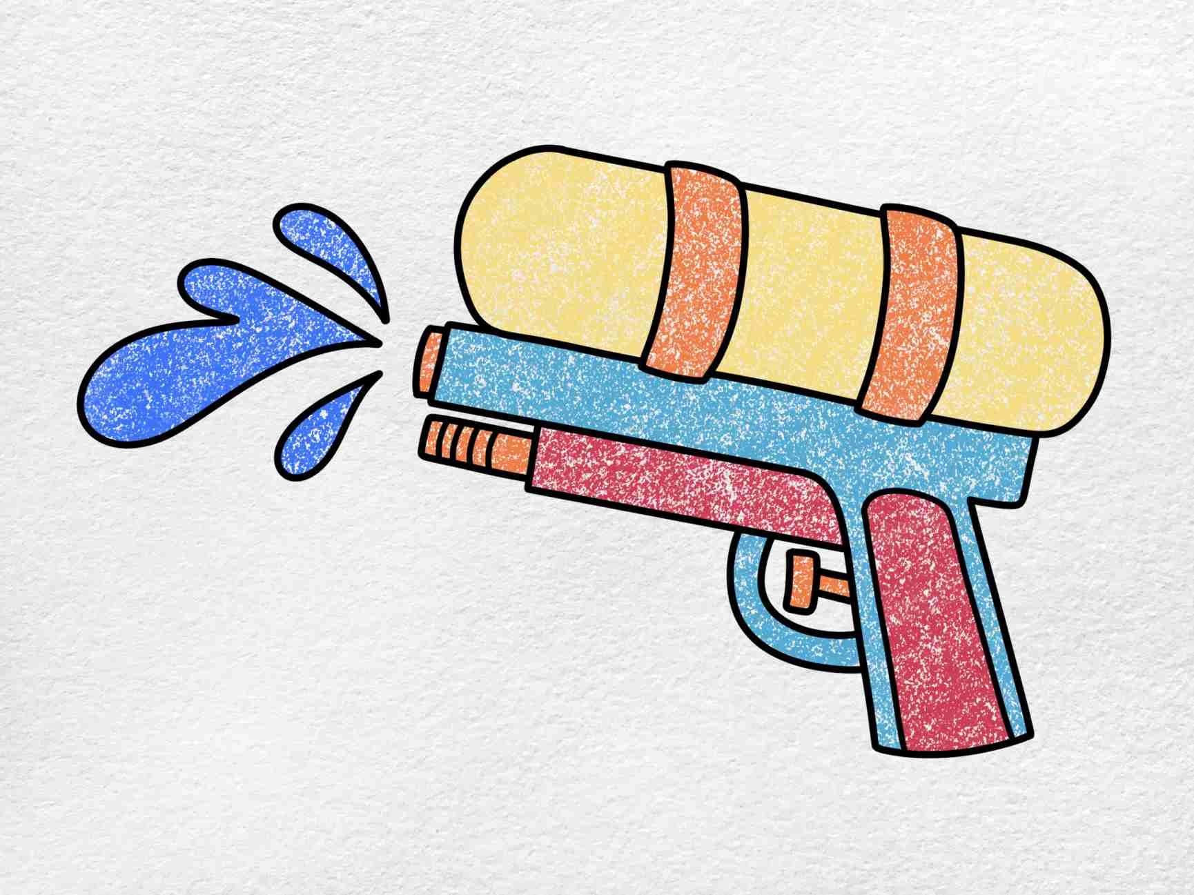 How To Draw A Water Gun HelloArtsy