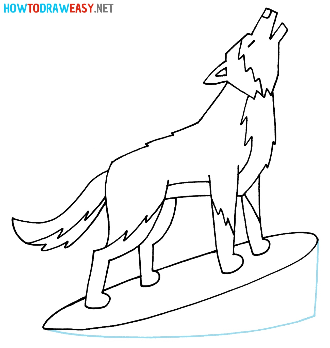 drawing of wolf