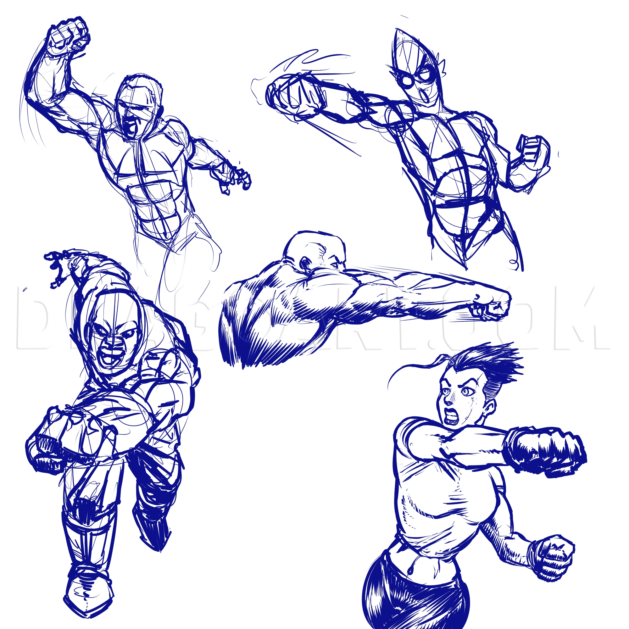 How To Draw Action Poses Drawing Step By Step By KingTutorial DragoArt