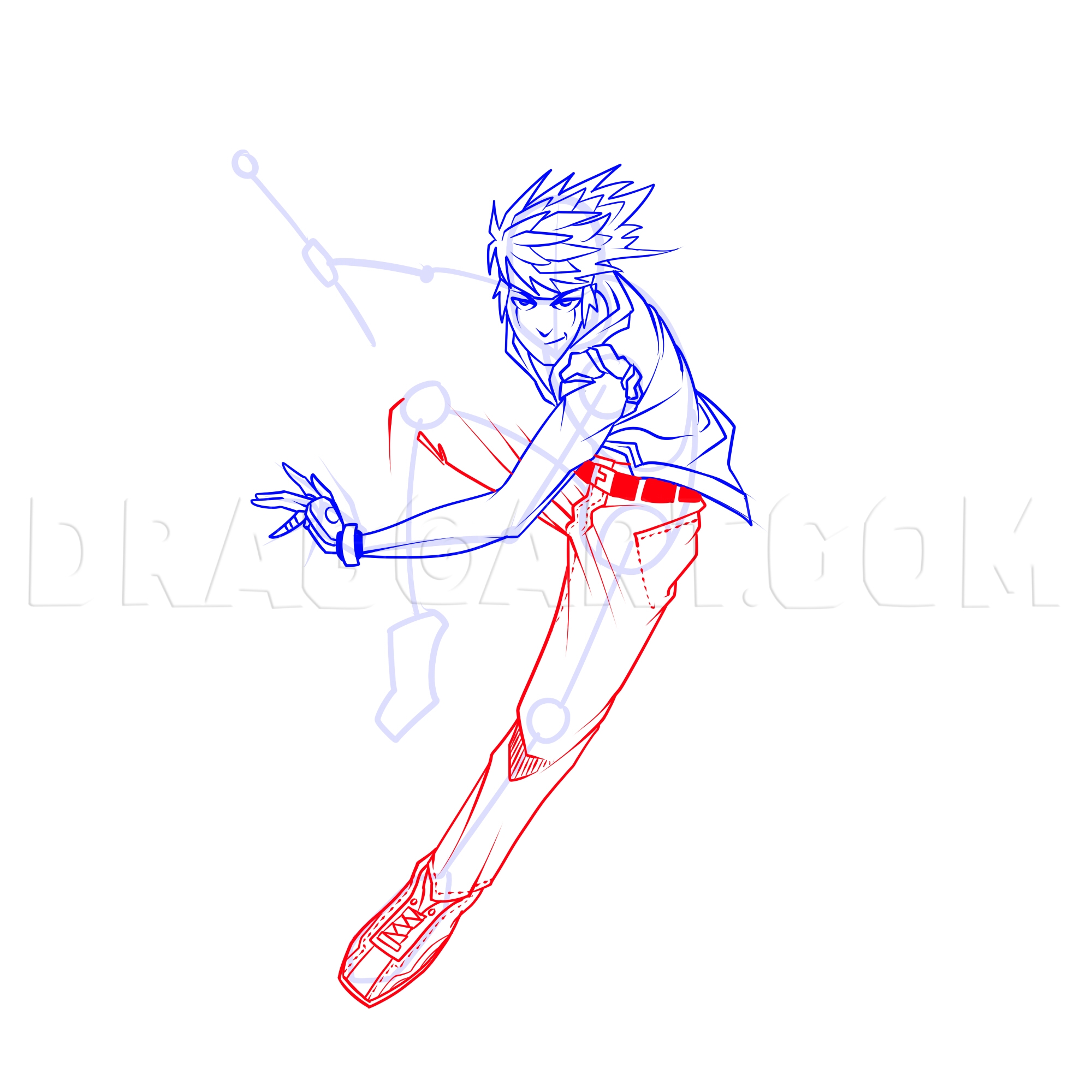 How To Draw Action Poses Drawing Step By Step By KingTutorial DragoArt