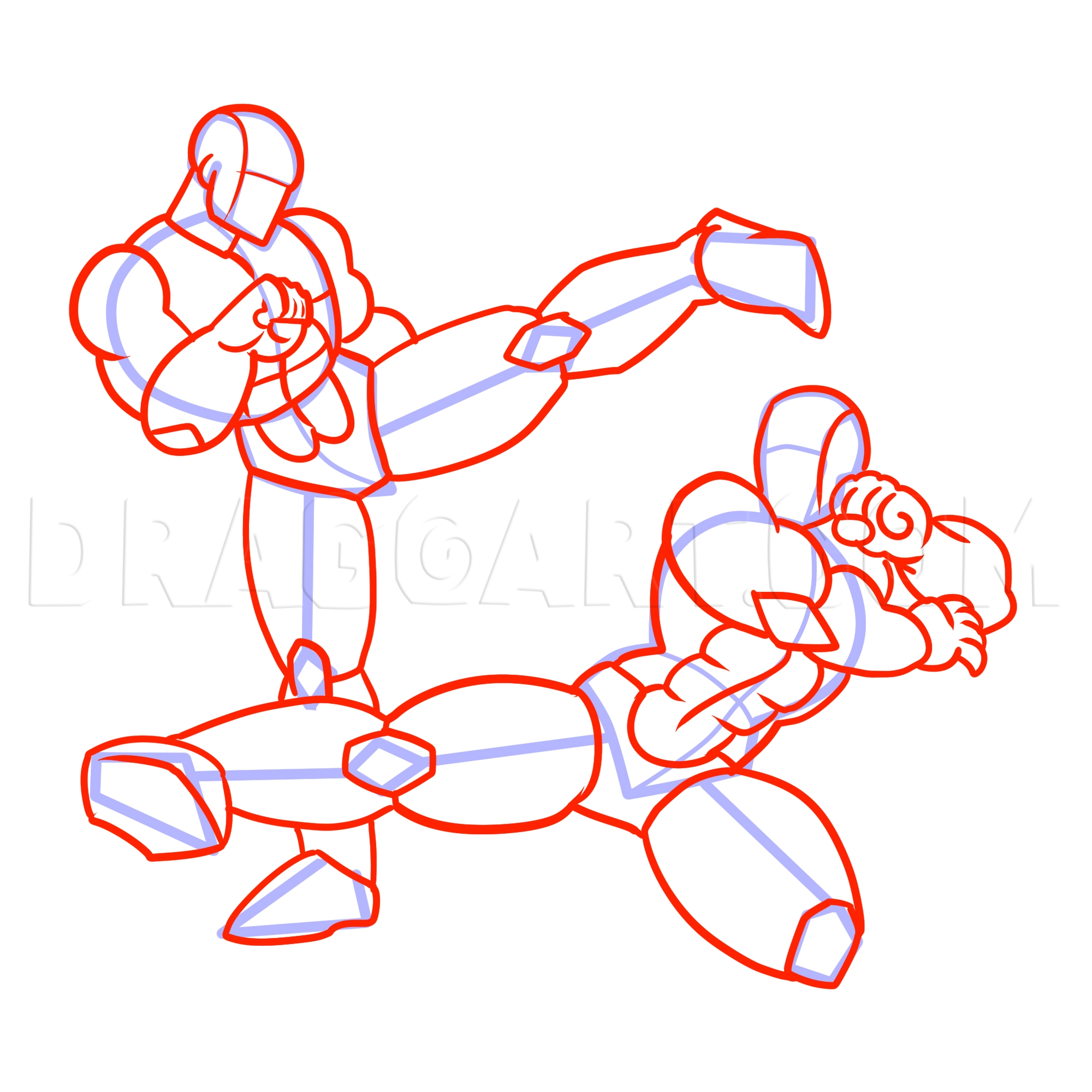 How To Draw Action Poses Drawing Step By Step By KingTutorial DragoArt