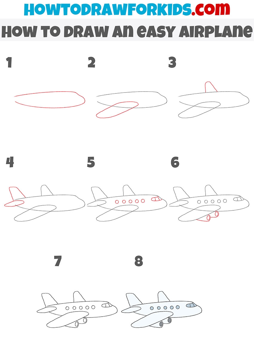 how to draw airplane
