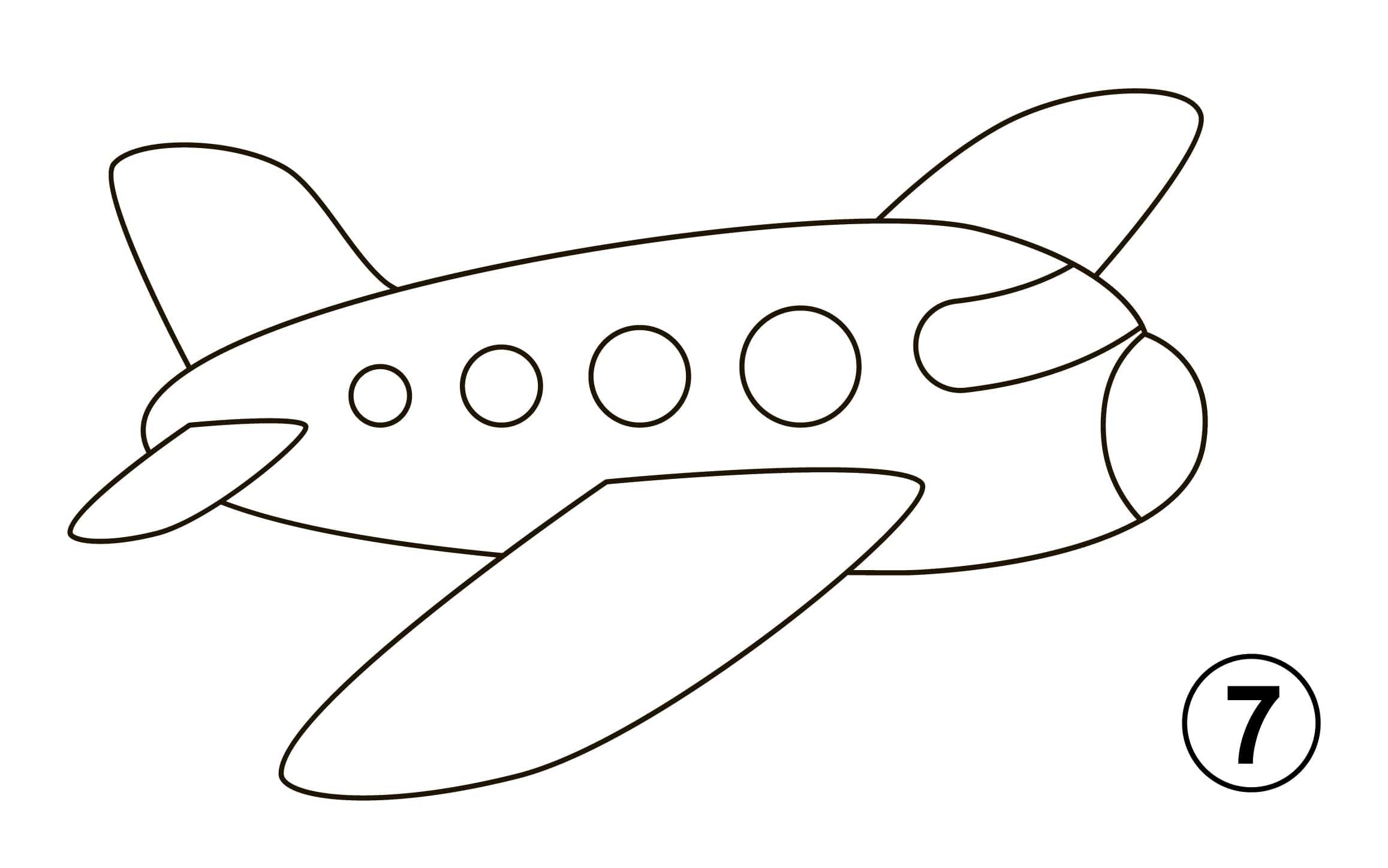How To Draw An Airplane In 7 Easy Steps for Kids 