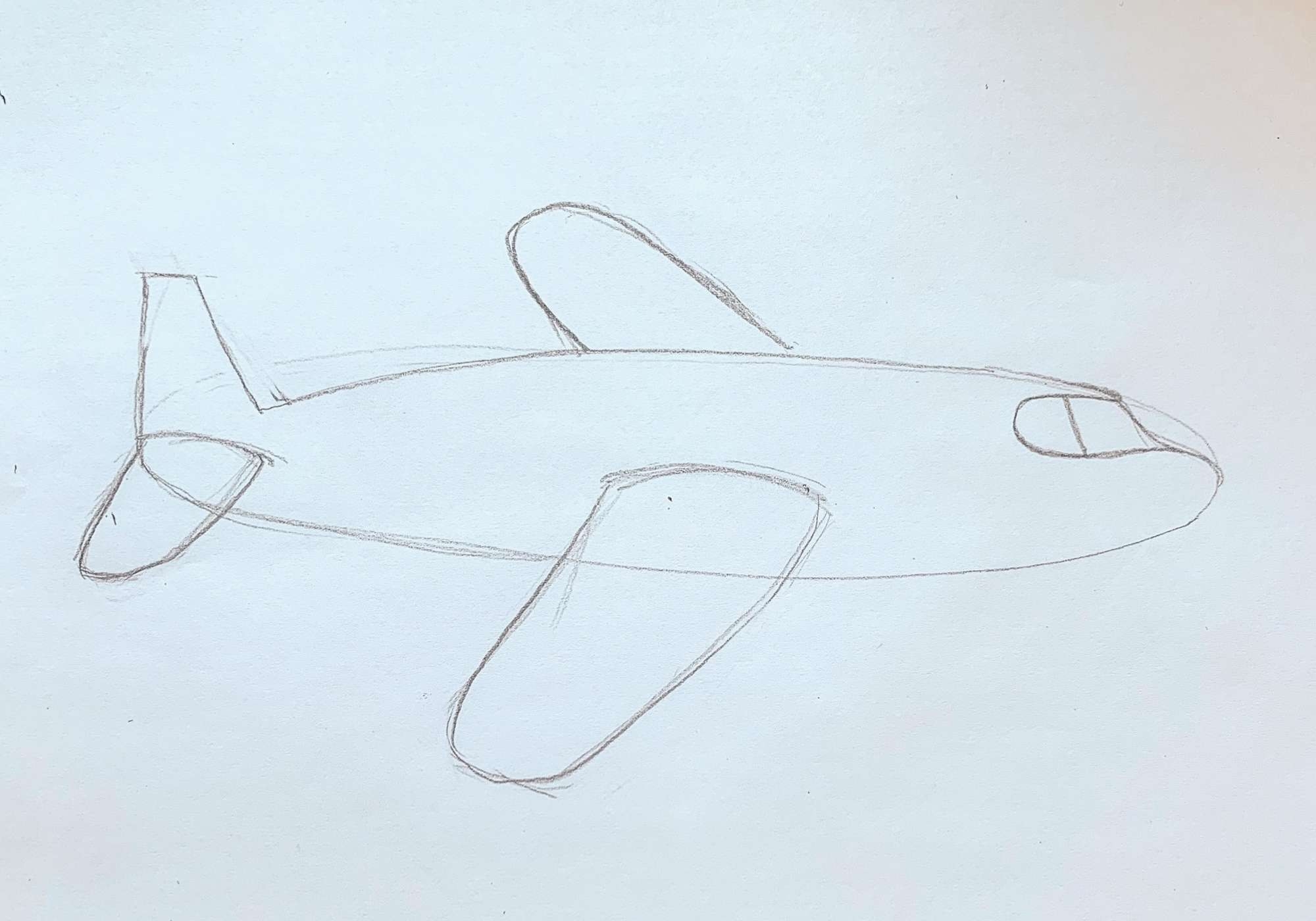 How To Draw An Airplane With Wings Tail U0026 Windows Basicdraw