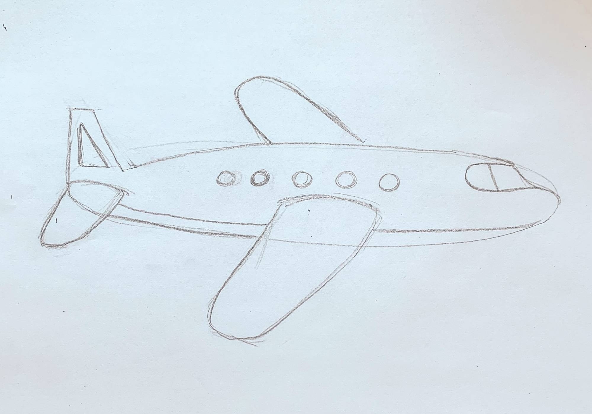 plane drawing easy