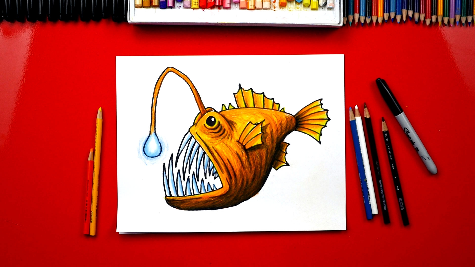 How To Draw An Anglerfish Art For Kids Hub 