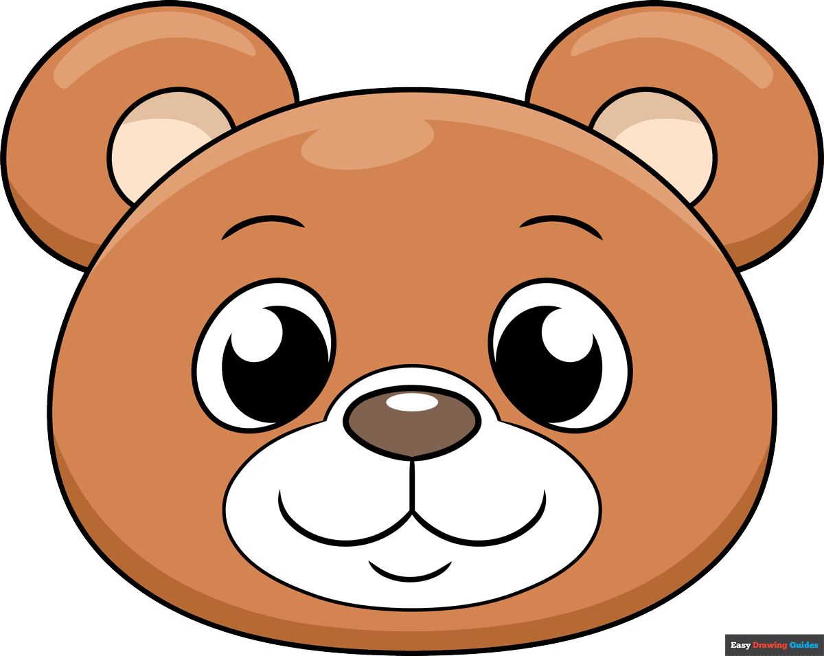 How To Draw An Easy Bear Face Really Easy Drawing Tutorial