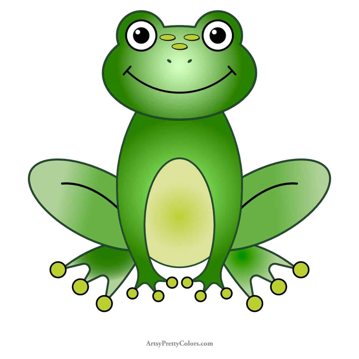 frog draw easy