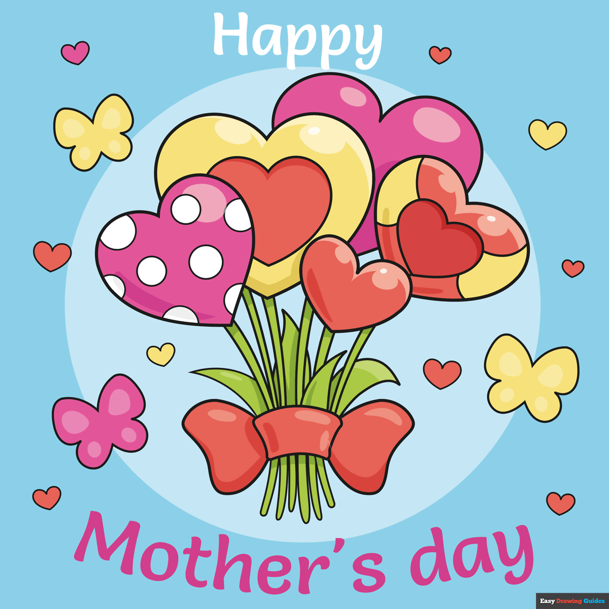 How To Draw An Easy Mother s Day Card Really Easy Drawing Tutorial