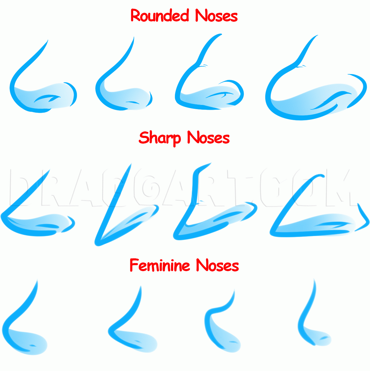 How To Draw An Easy Nose Drawing Step By Step By Dawn DragoArt