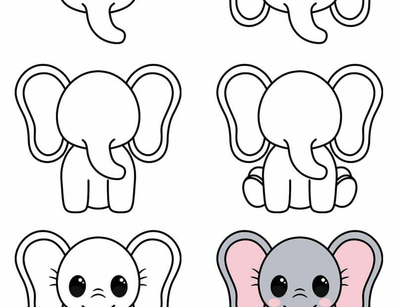 How To Draw An Elephant Easy Step By Step Instructions