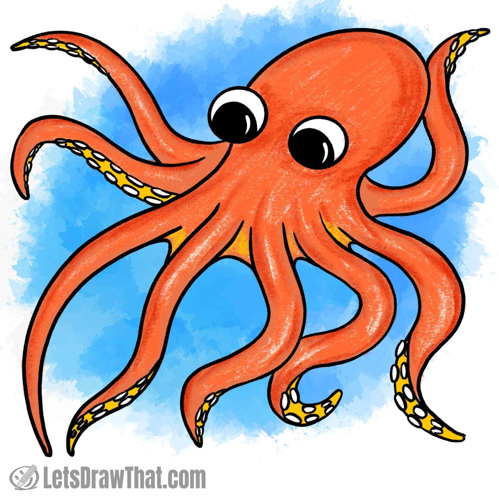 How To Draw An Octopus An Easy Octopus Drawing