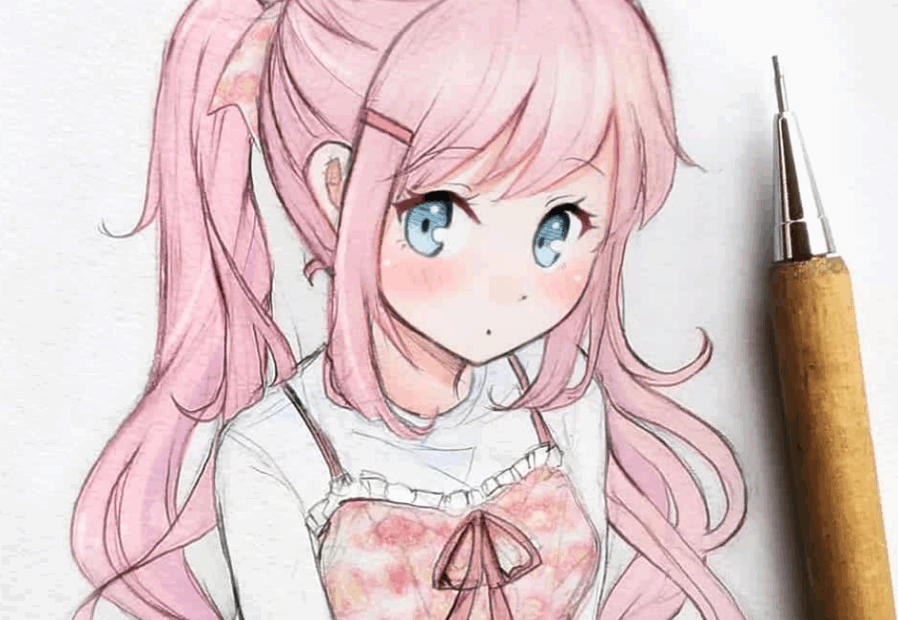 How To Draw Anime Girl Step By Step For Kids U0026 Beginners