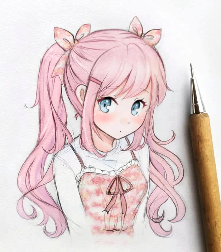 How To Draw Anime Girl Step By Step For Kids U0026 Beginners