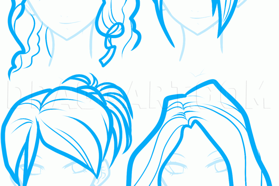 How To Draw Anime Hair For Beginners Drawing Step By Step By