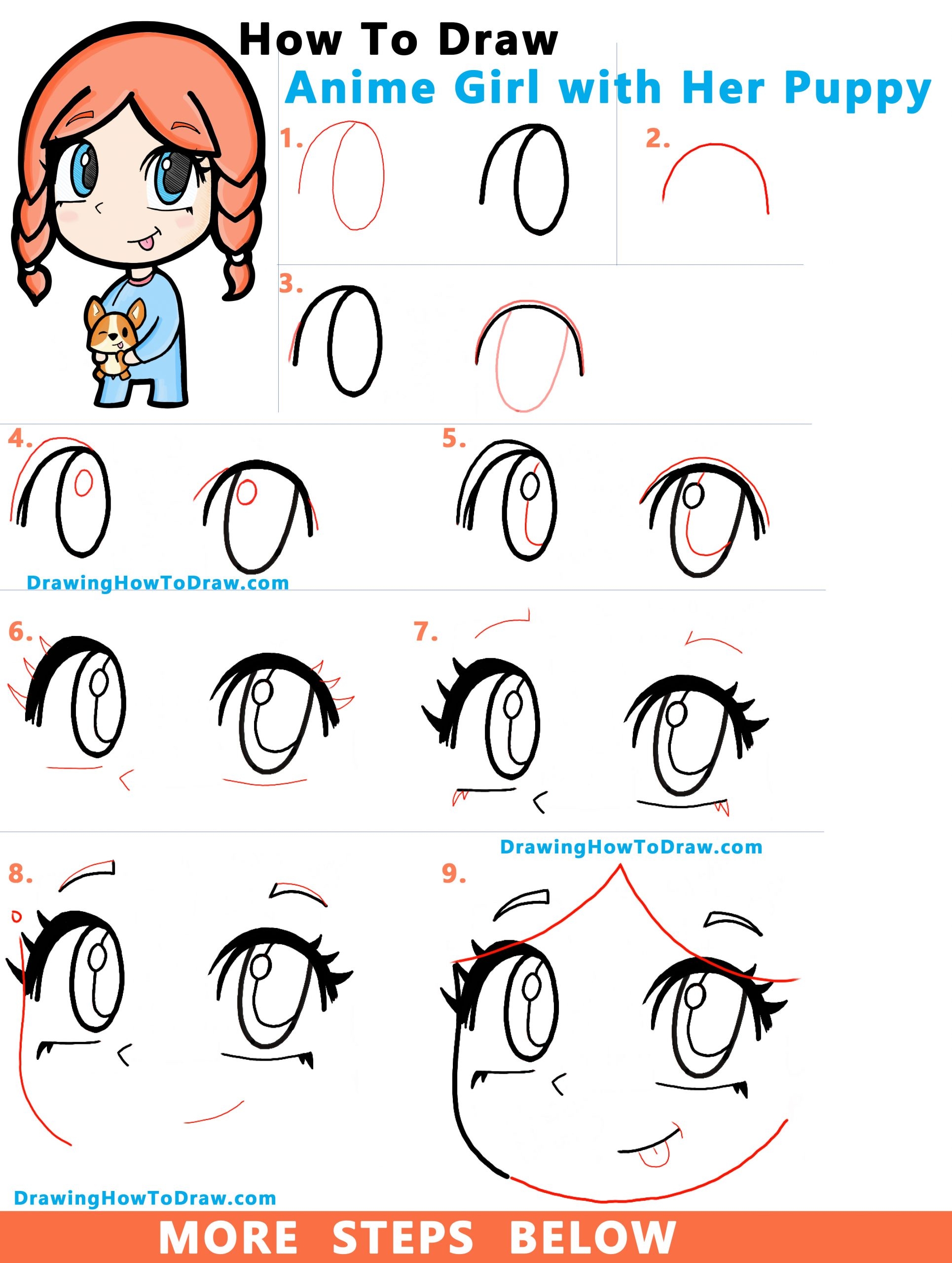 how to draw anime girl