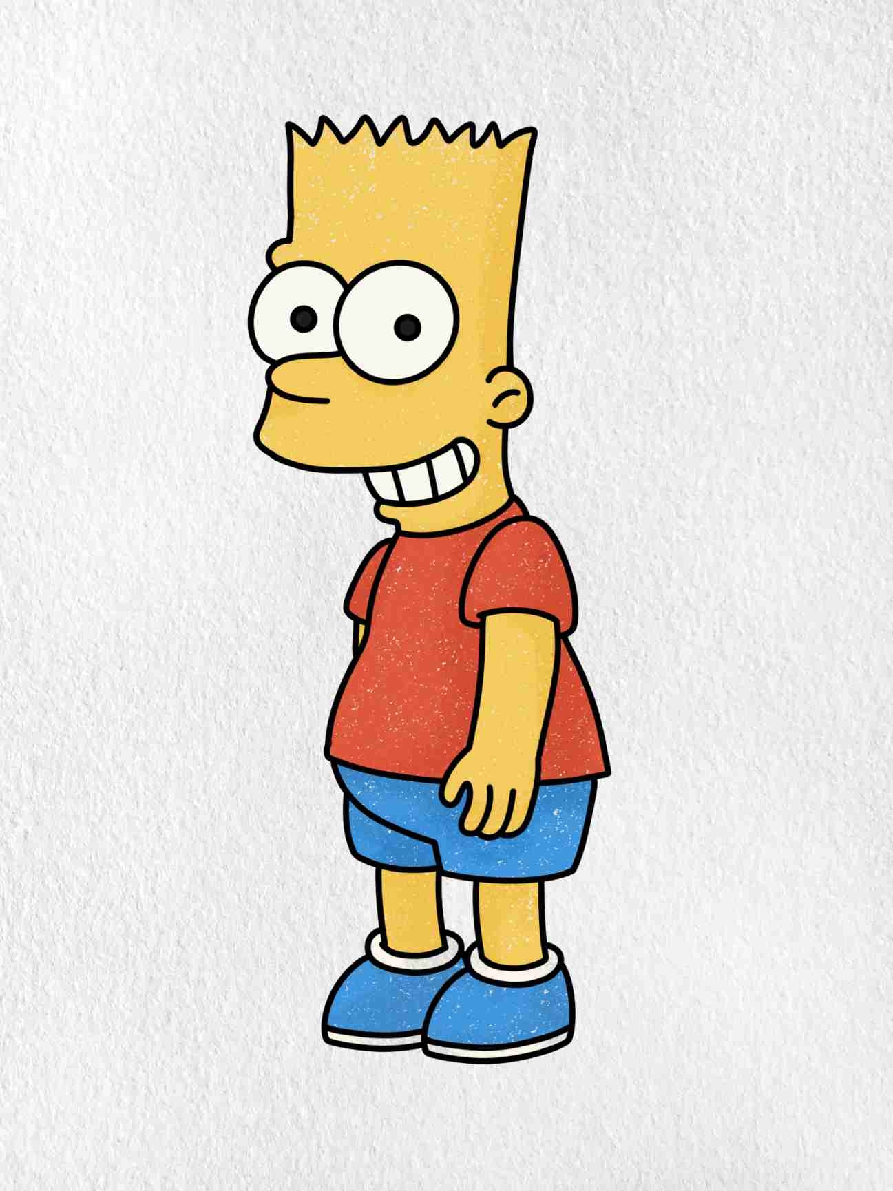 How To Draw Bart Simpson HelloArtsy