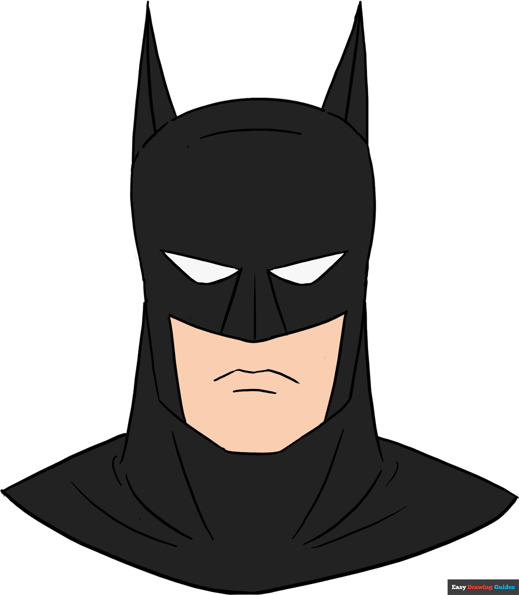 How To Draw Batman s Head Easy Drawing Guides
