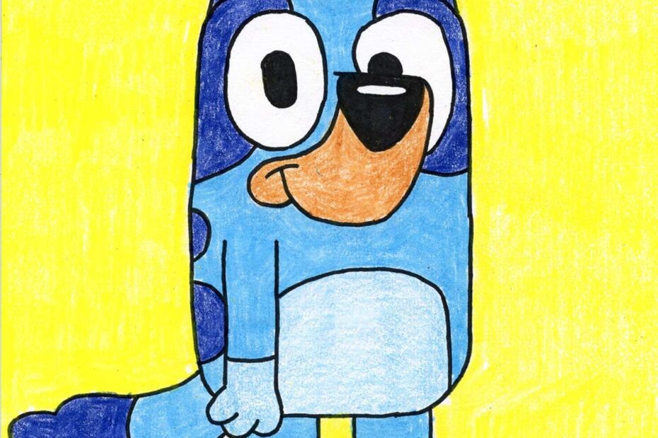 How To Draw Bluey Easy Step by Step Drawing Lesson For Kids