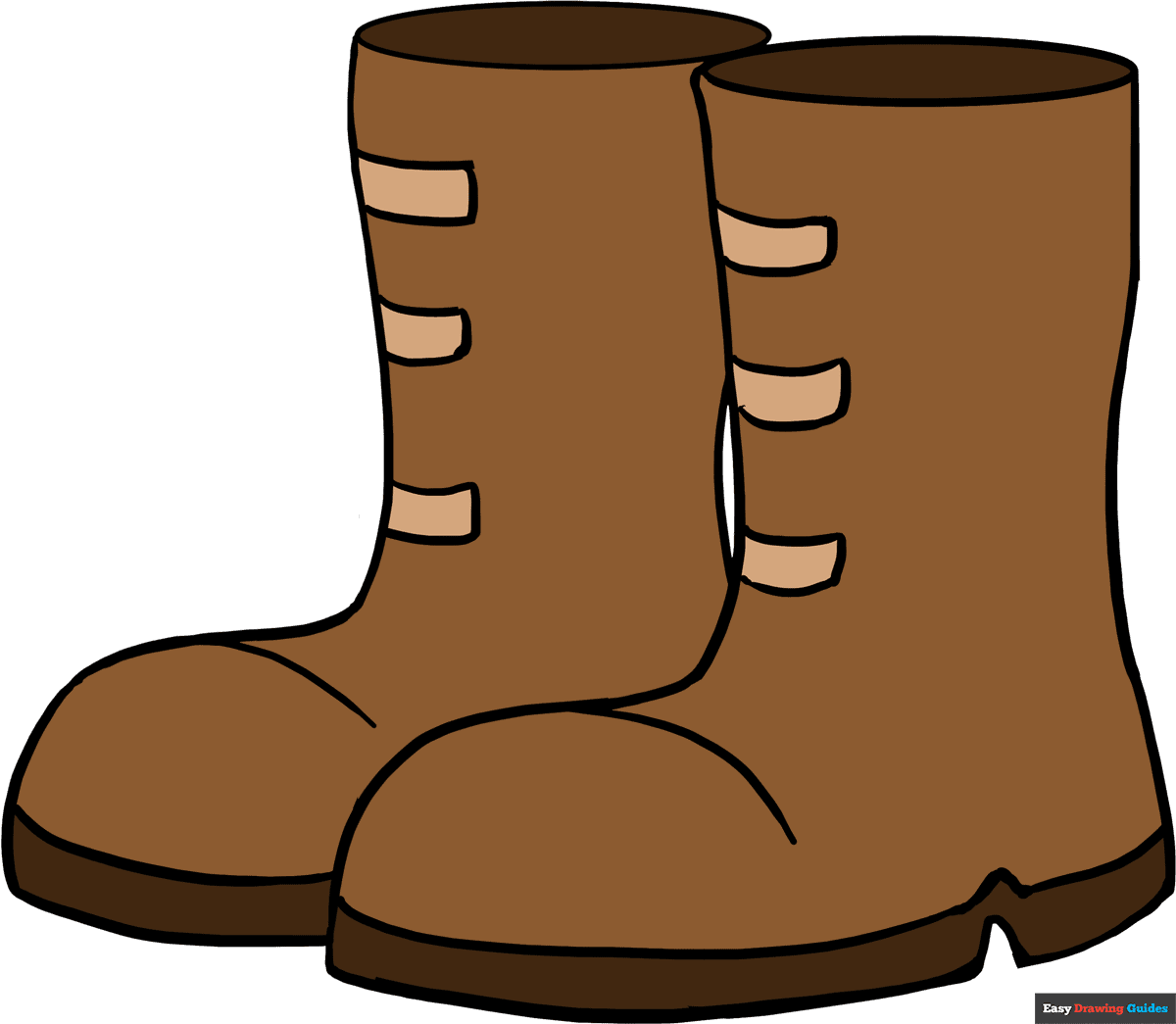 How To Draw Boots Really Easy Drawing Tutorial