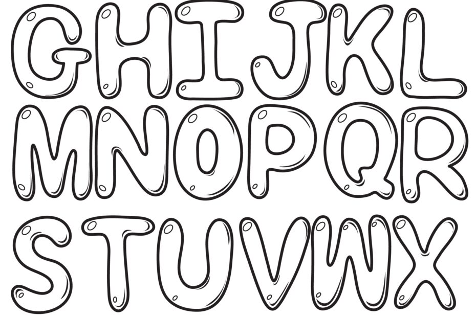 How To Draw Bubble Letters In Easy Step By Step Drawing Tutorial