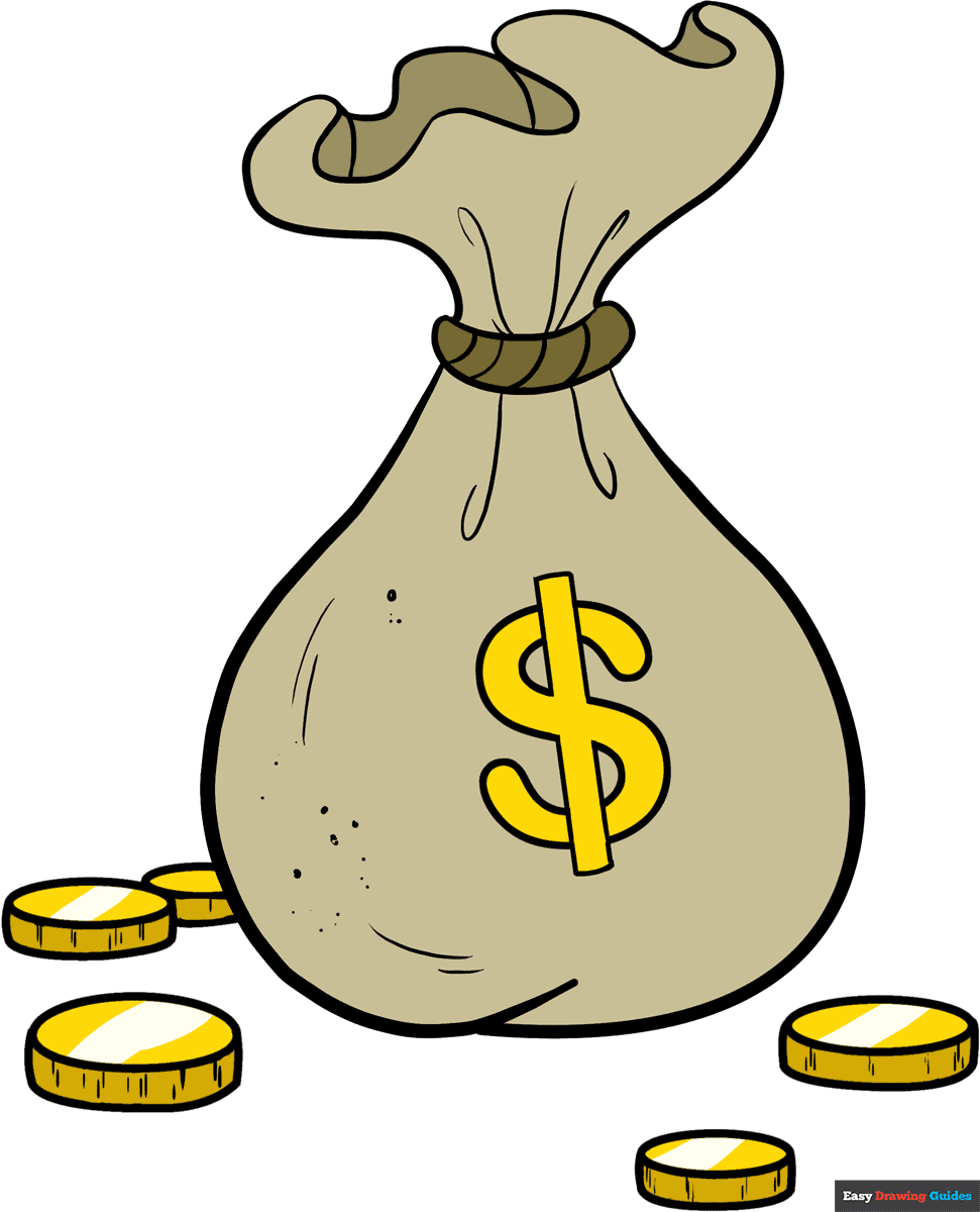 How To Draw Cartoon Money Really Easy Drawing Tutorial
