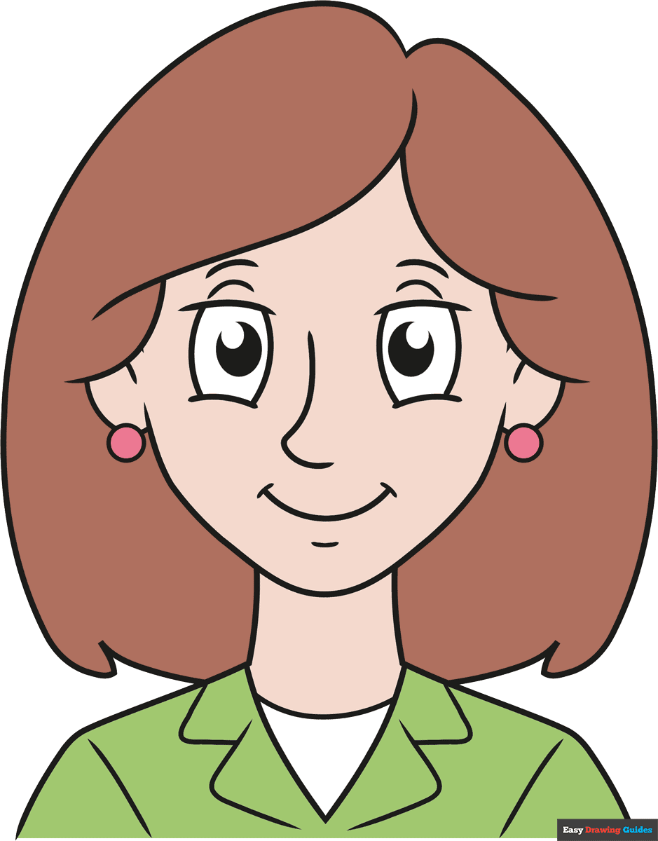 How To Draw Cartoon Woman Really Easy Drawing Tutorial