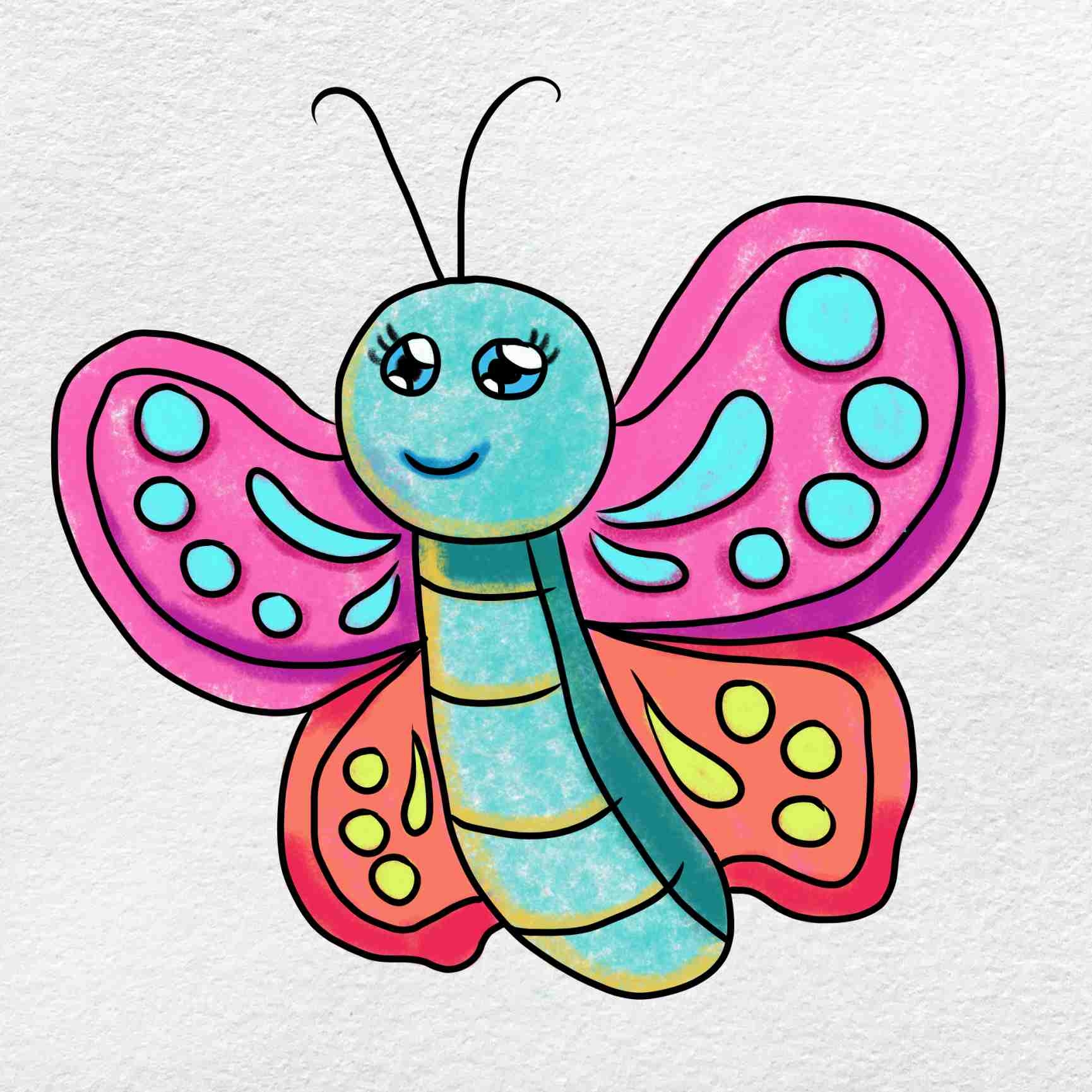 draw a butterfly easy