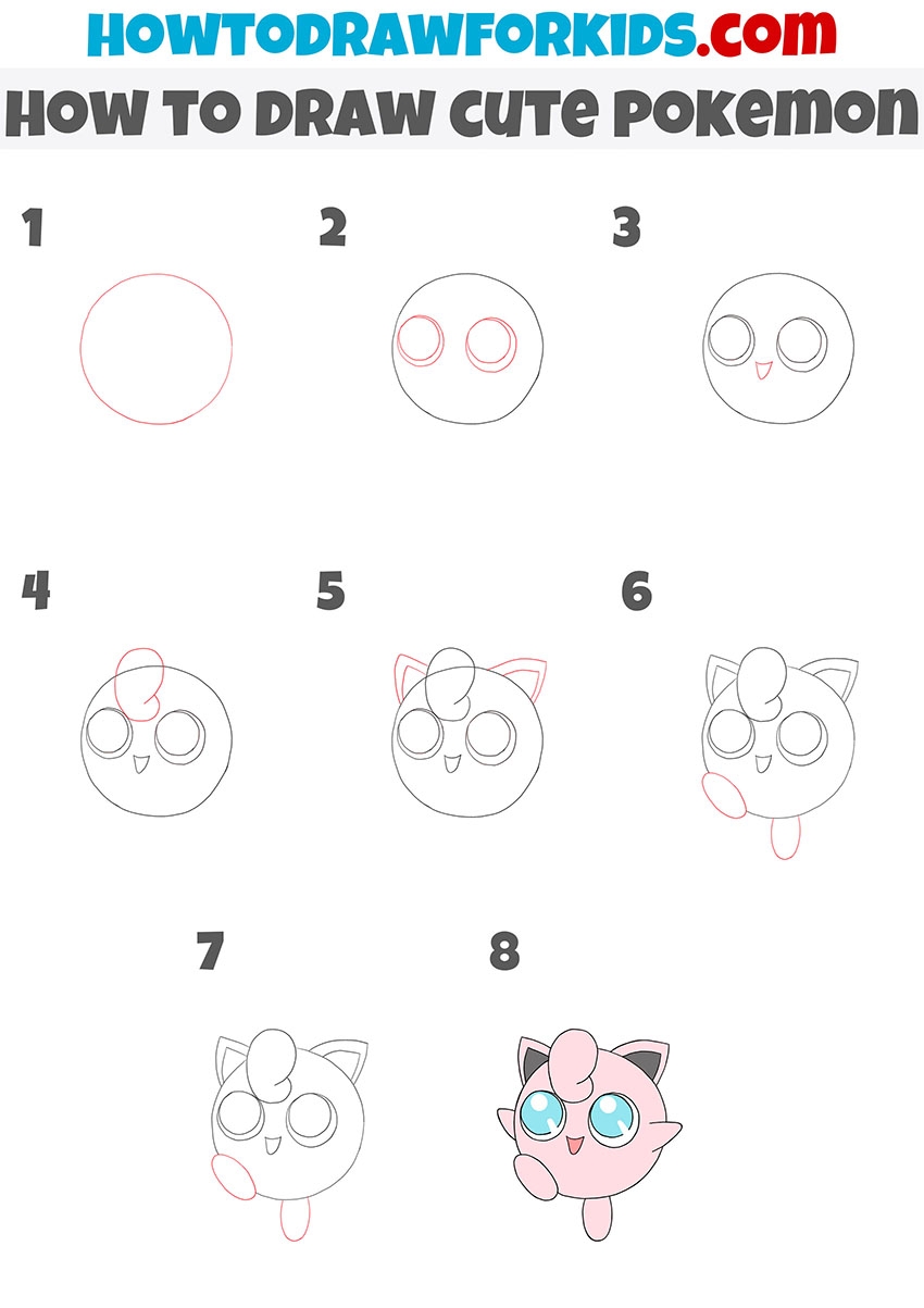 How To Draw Cute Pok mon Easy Drawing Tutorial For Kids