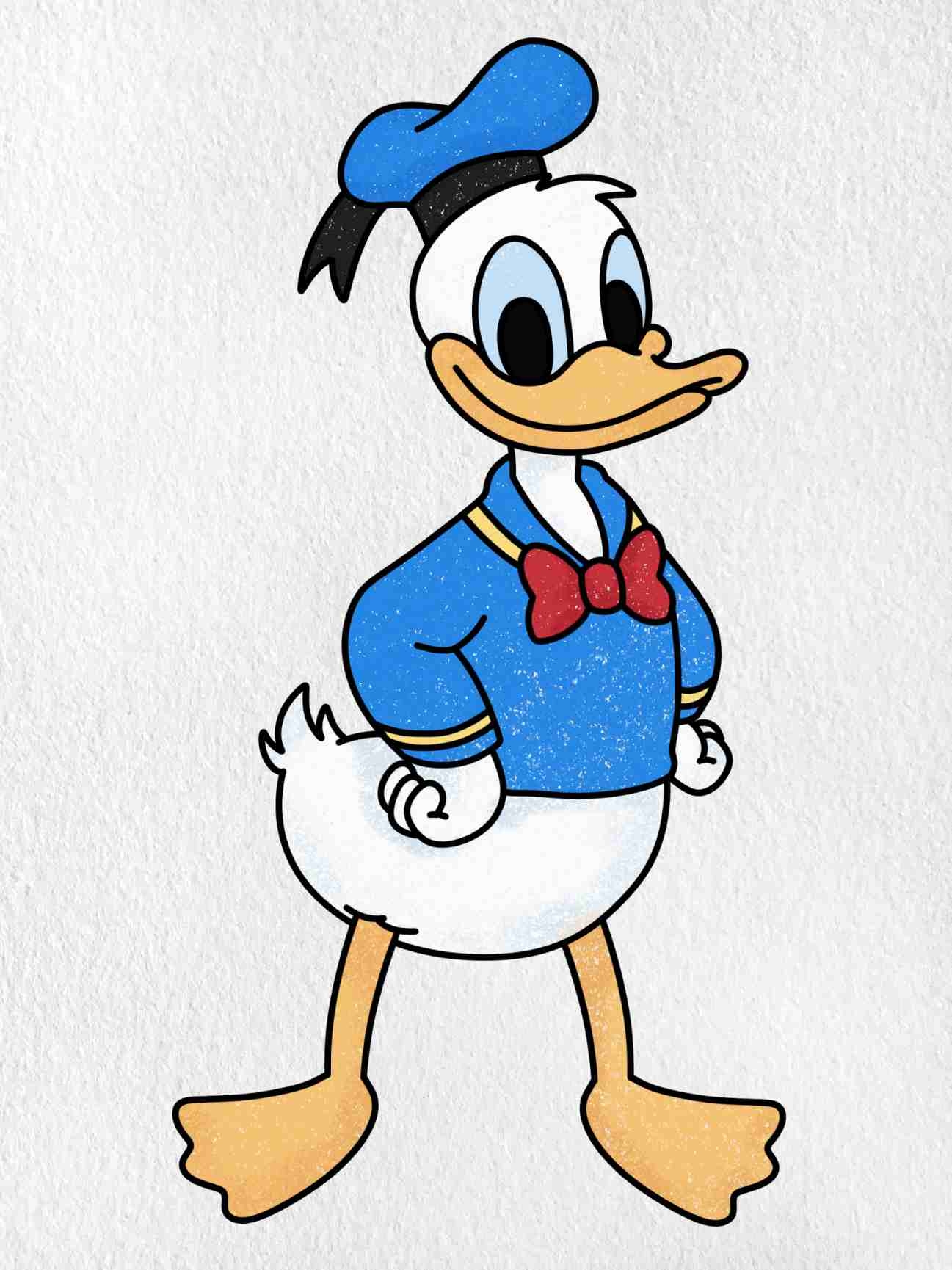 How To Draw Donald Duck HelloArtsy