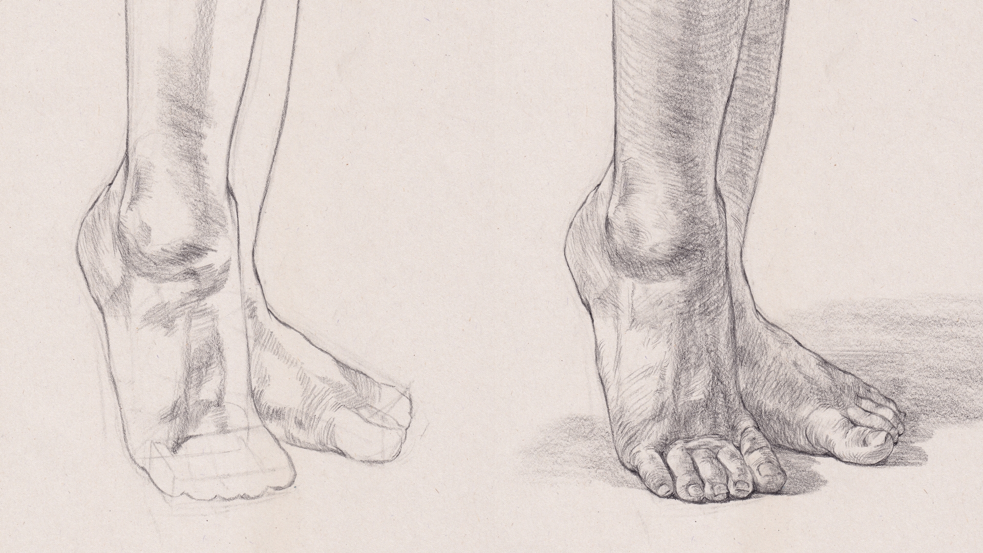 how to draw the feet