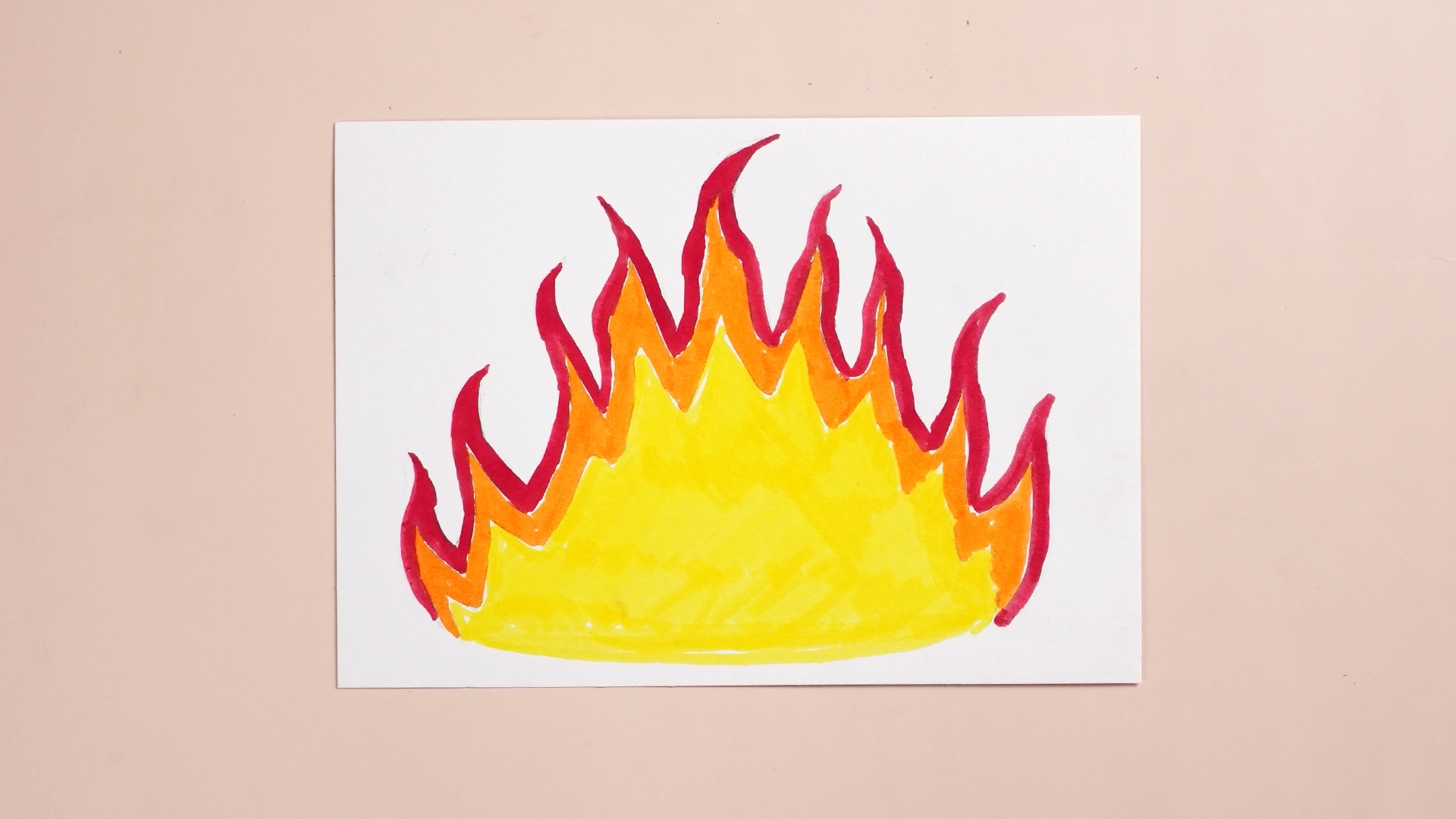 drawing of a fire