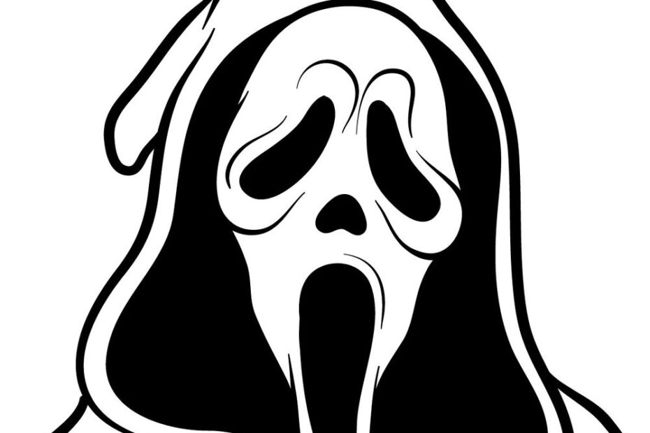 How To Draw Ghostface the Scream Mask Sketchok Drawing Guides