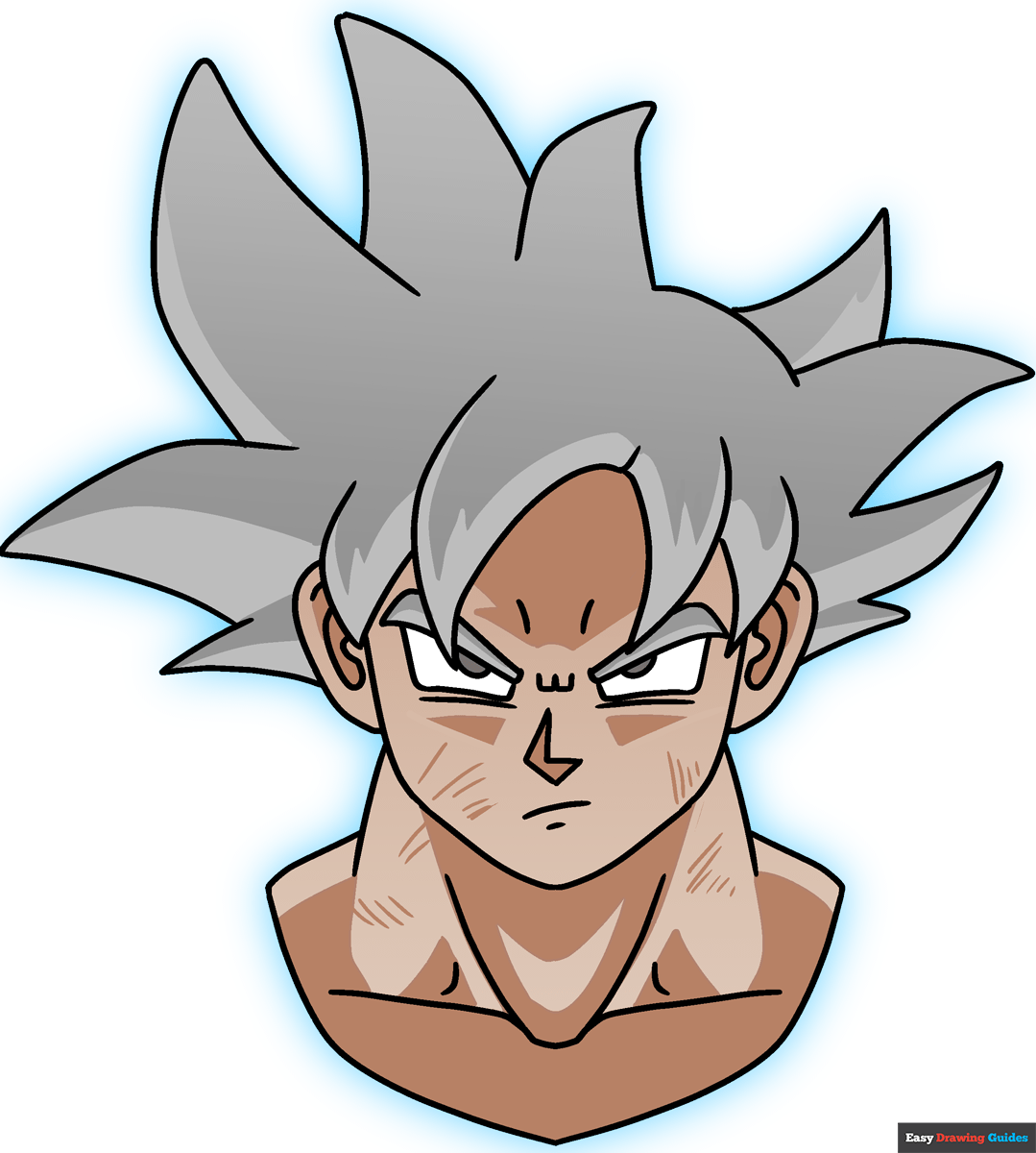 How To Draw Goku Ultra Instinct Really Easy Drawing Tutorial